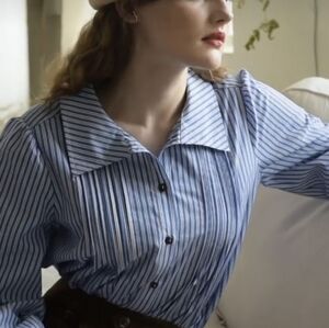 Blue Striped Women's Top